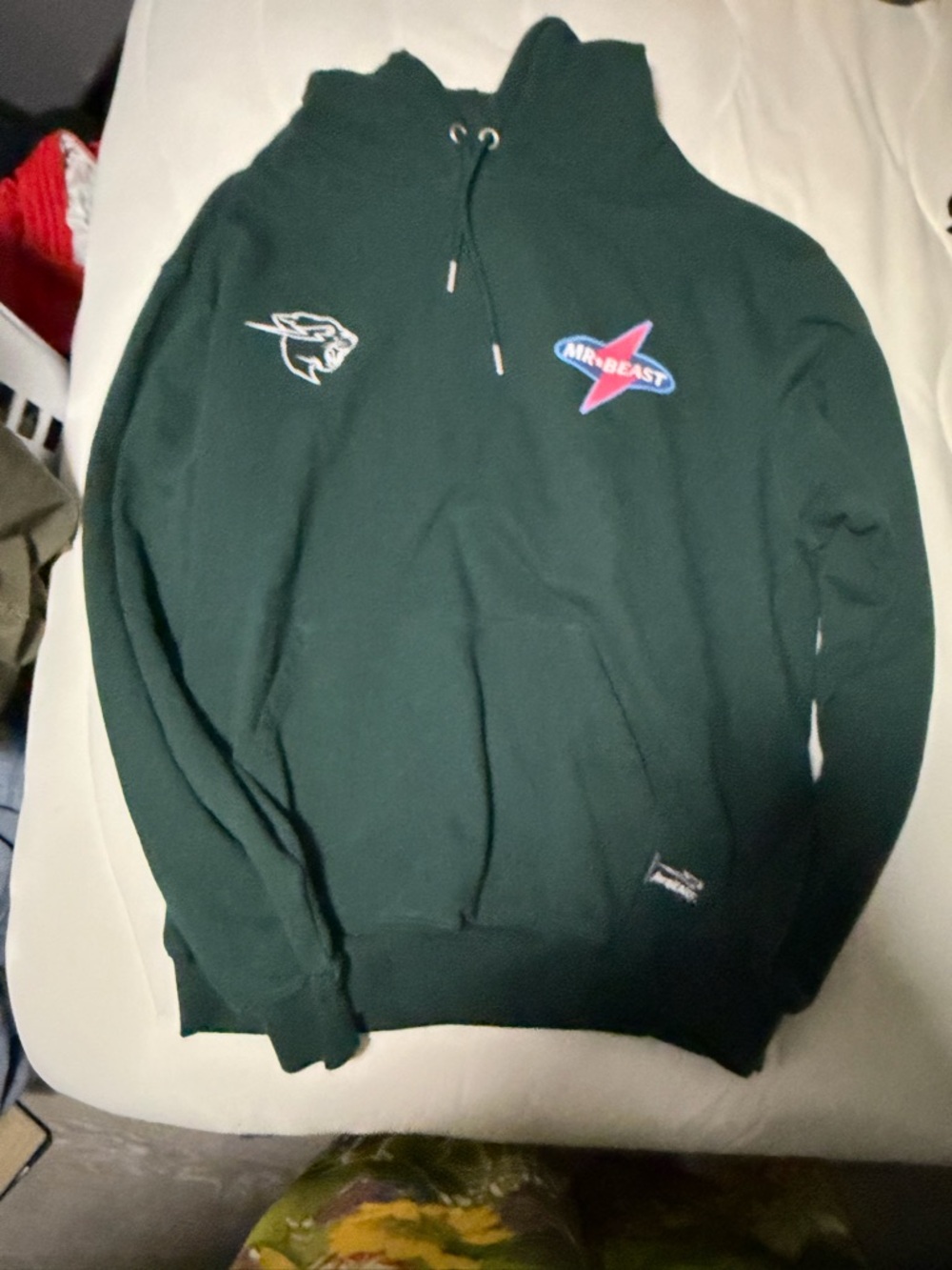 Mr. Beast Dark Green Pullover Hoodie Sweatshirt - Men's